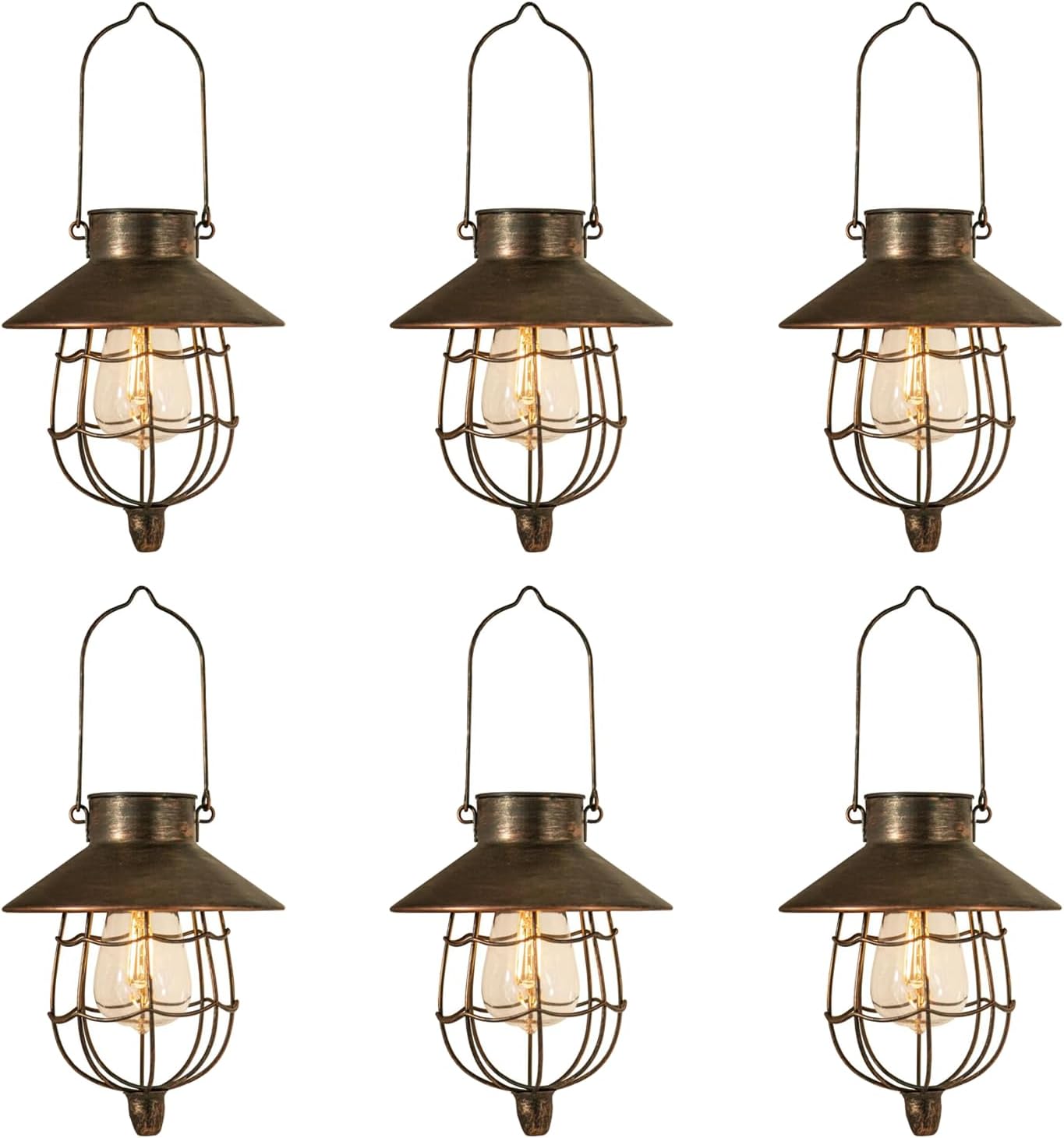 YAKii Solar Lanterns 6 Pack for Outdoor Garden Pathway Decor