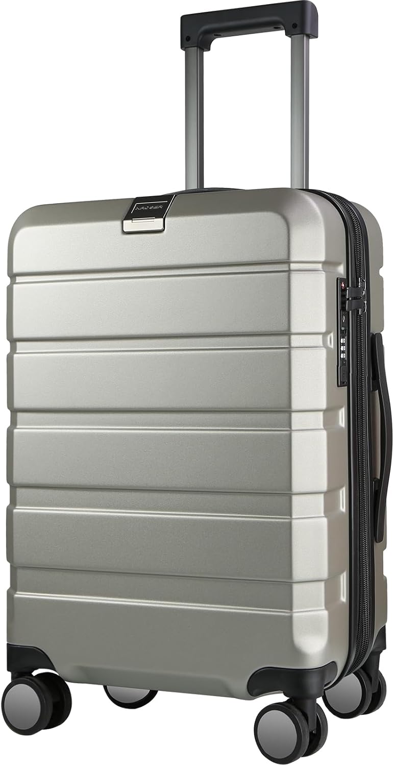 KROSER Hardside Expandable Carry On Luggage with USB Port