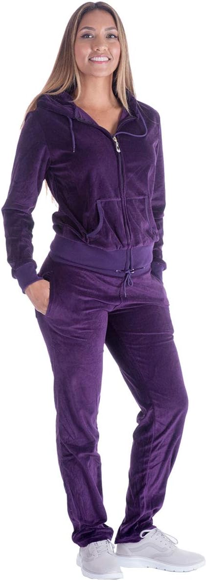 Yasumond Velour Tracksuit for Women - Soft Jogging Sweatsuit Set