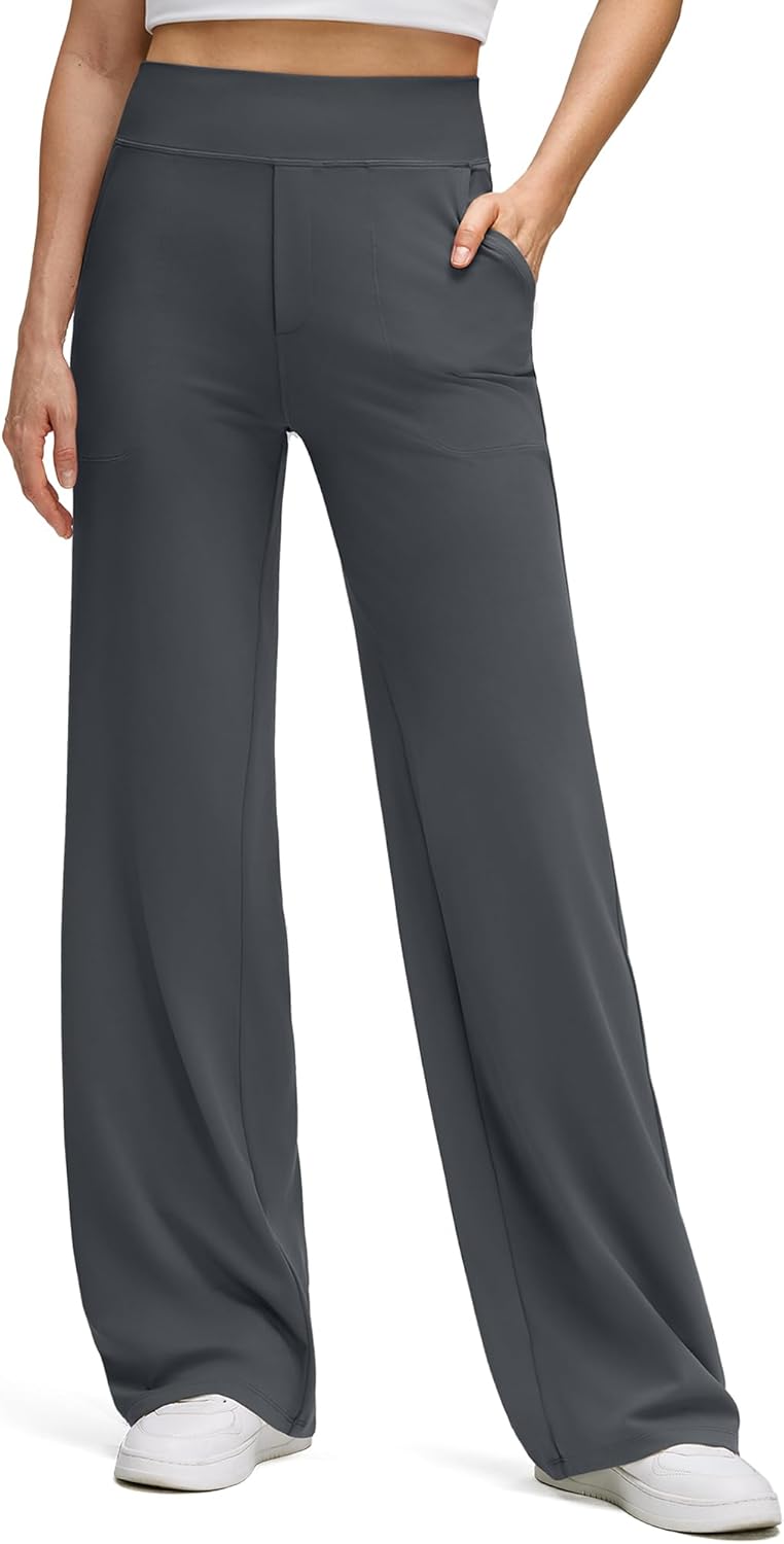 G4Free BareFeel High Stretch Wide Leg Pants for Women Comfort