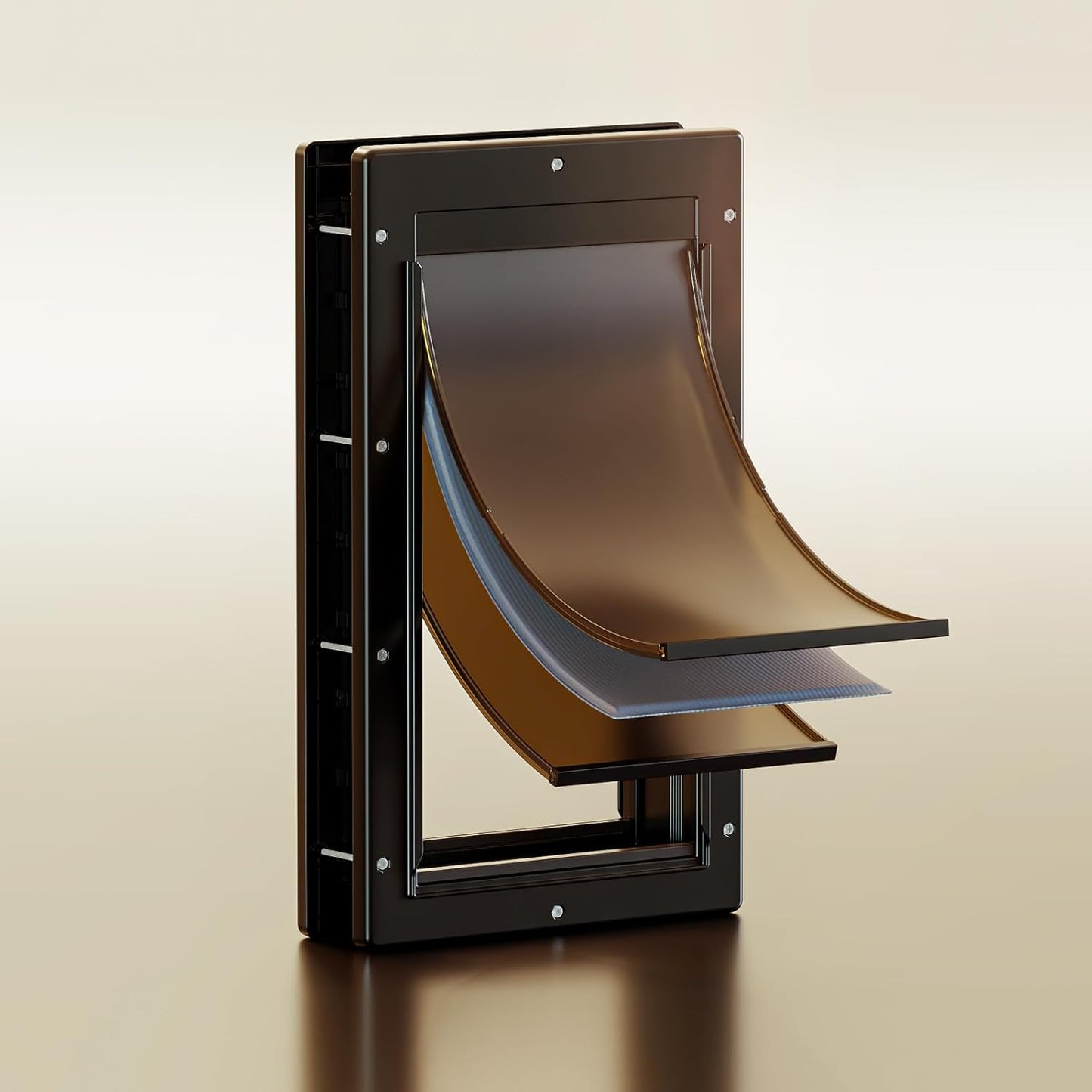 3-Flap Dog Door for Medium Pets - Insulated and Durable Design