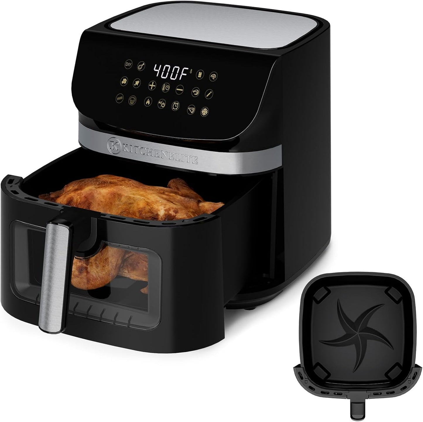 Kitchen Elite Air Fryer Oven - 9.5QT, 9 Presets, 400F Temp, Nonstick