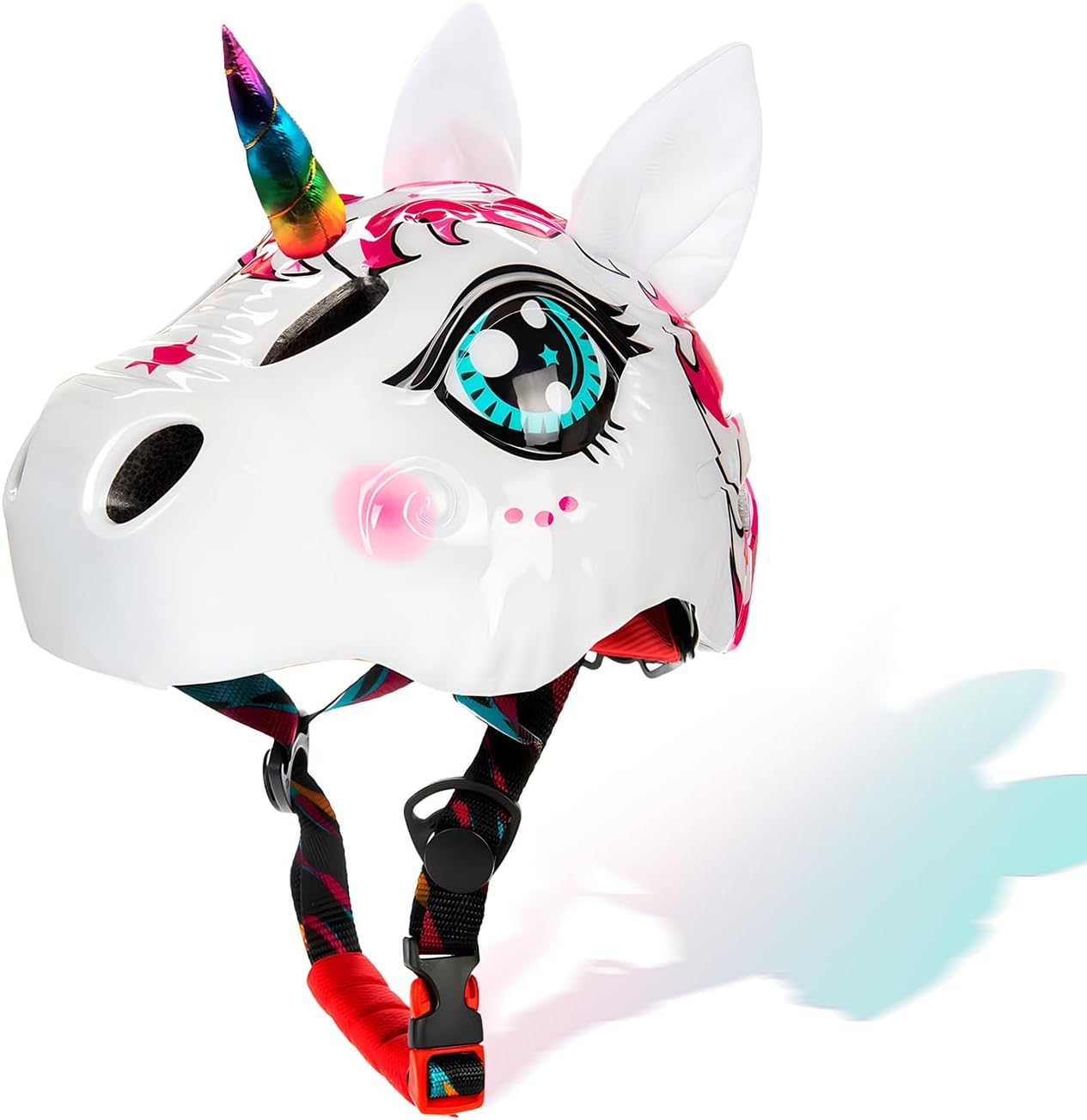 CPSC Certified 3D Unicorn Toddler Helmet with Rear Light - Natuway