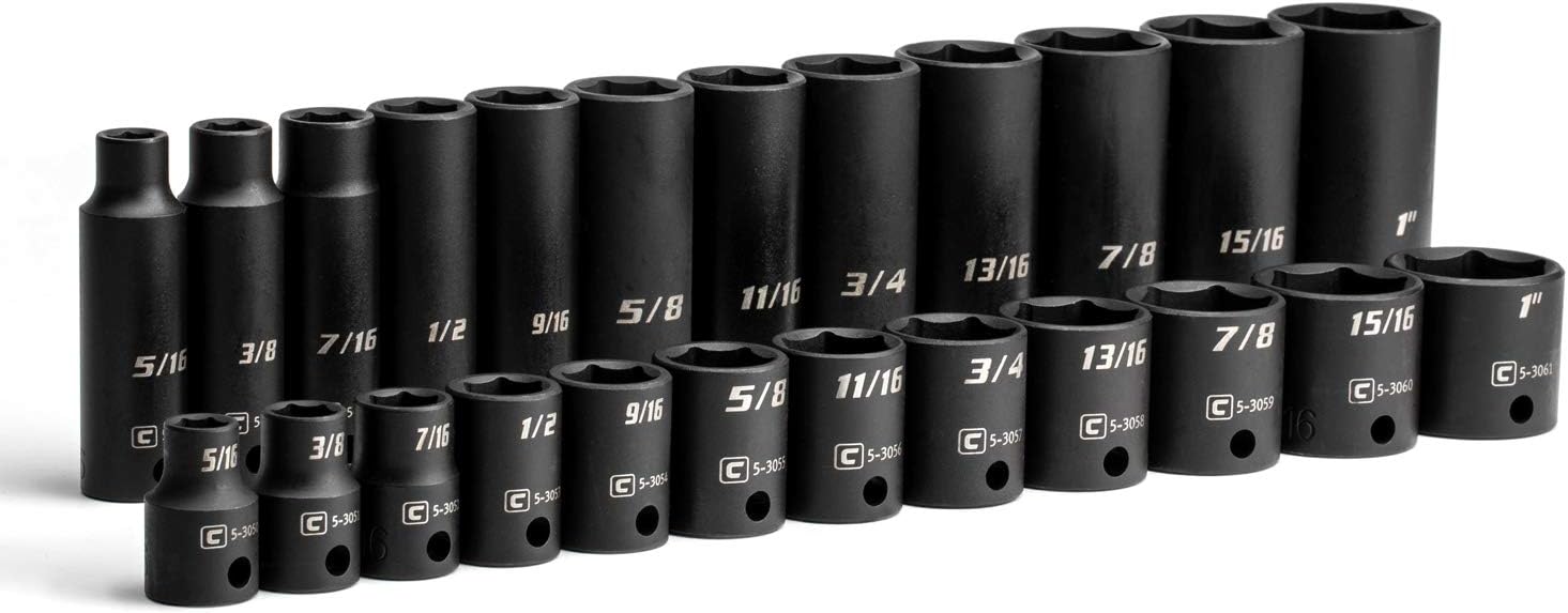 Capri Tools 3/8 in. Drive SAE Impact Socket Set for Durability