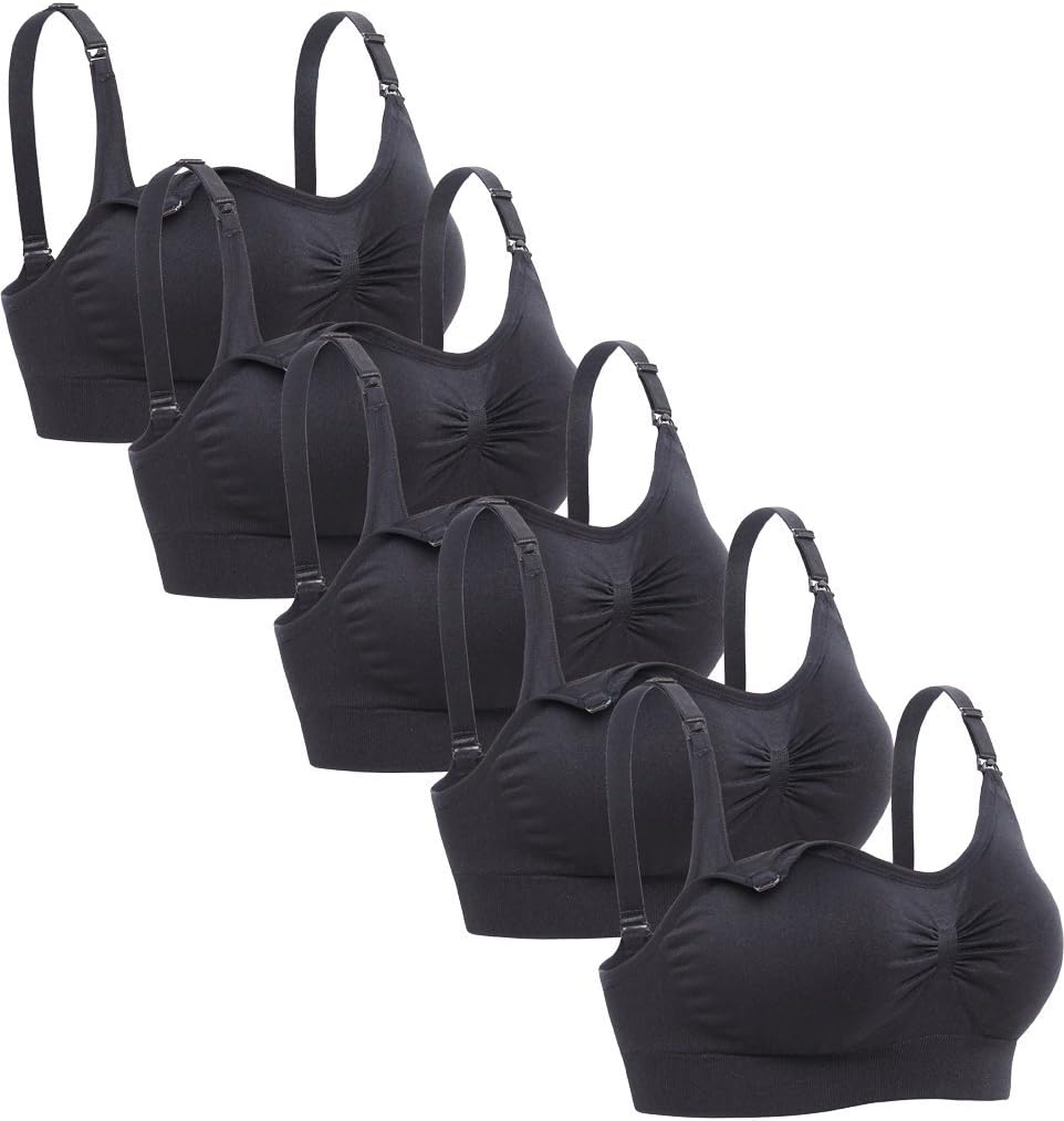 Lataly Womens Seamless Nursing Bra for Comfortable Breastfeeding