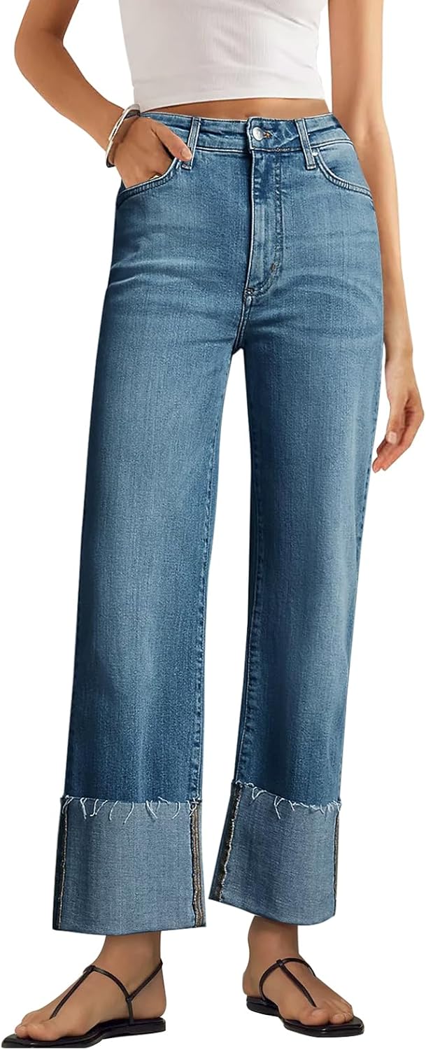 KUNMI Women's Wide Leg Jeans for Stylish Comfort and Fit