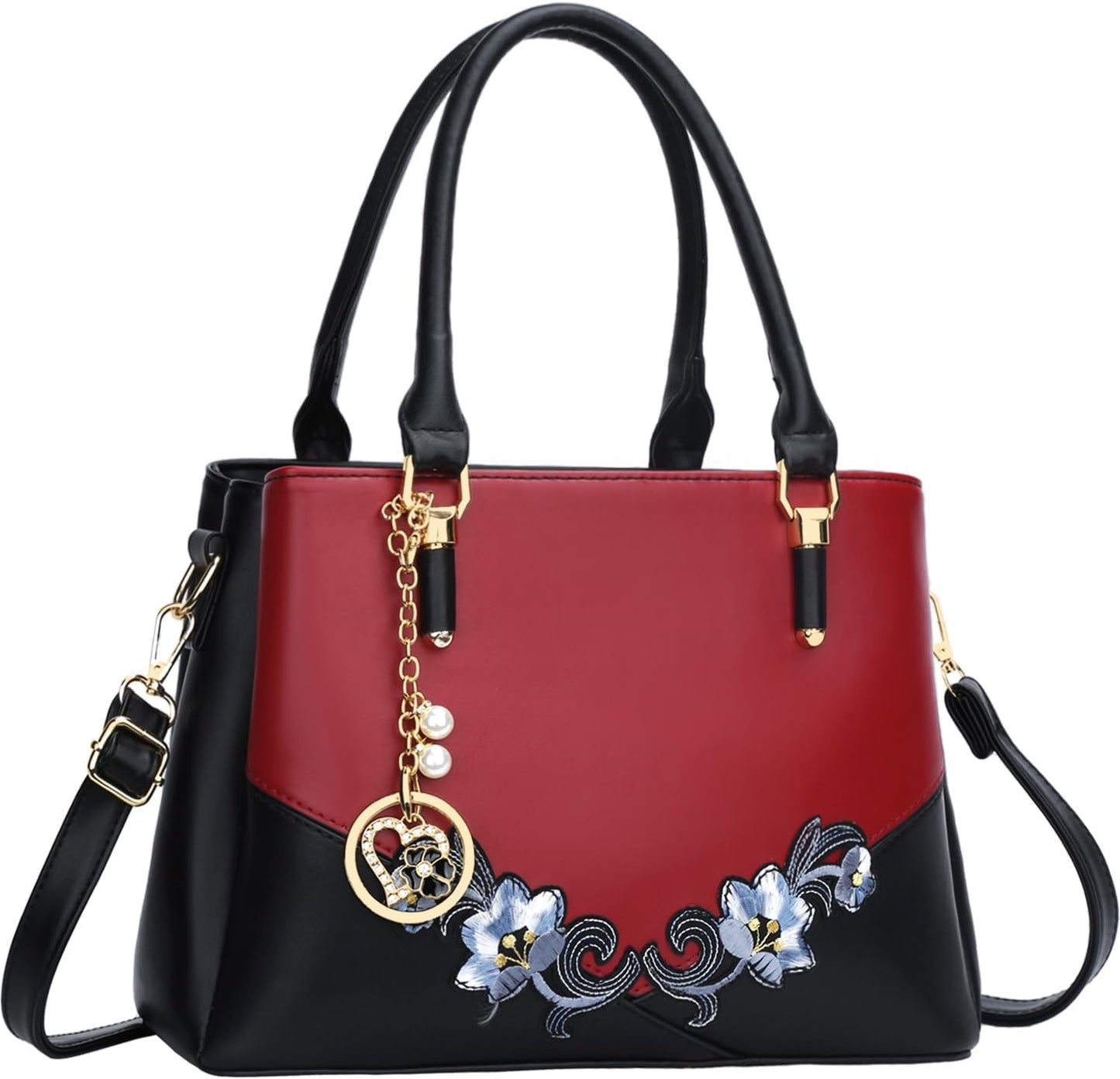 KKXIU 3 Zippered Compartments Handbags for Women - Stylish Satchel