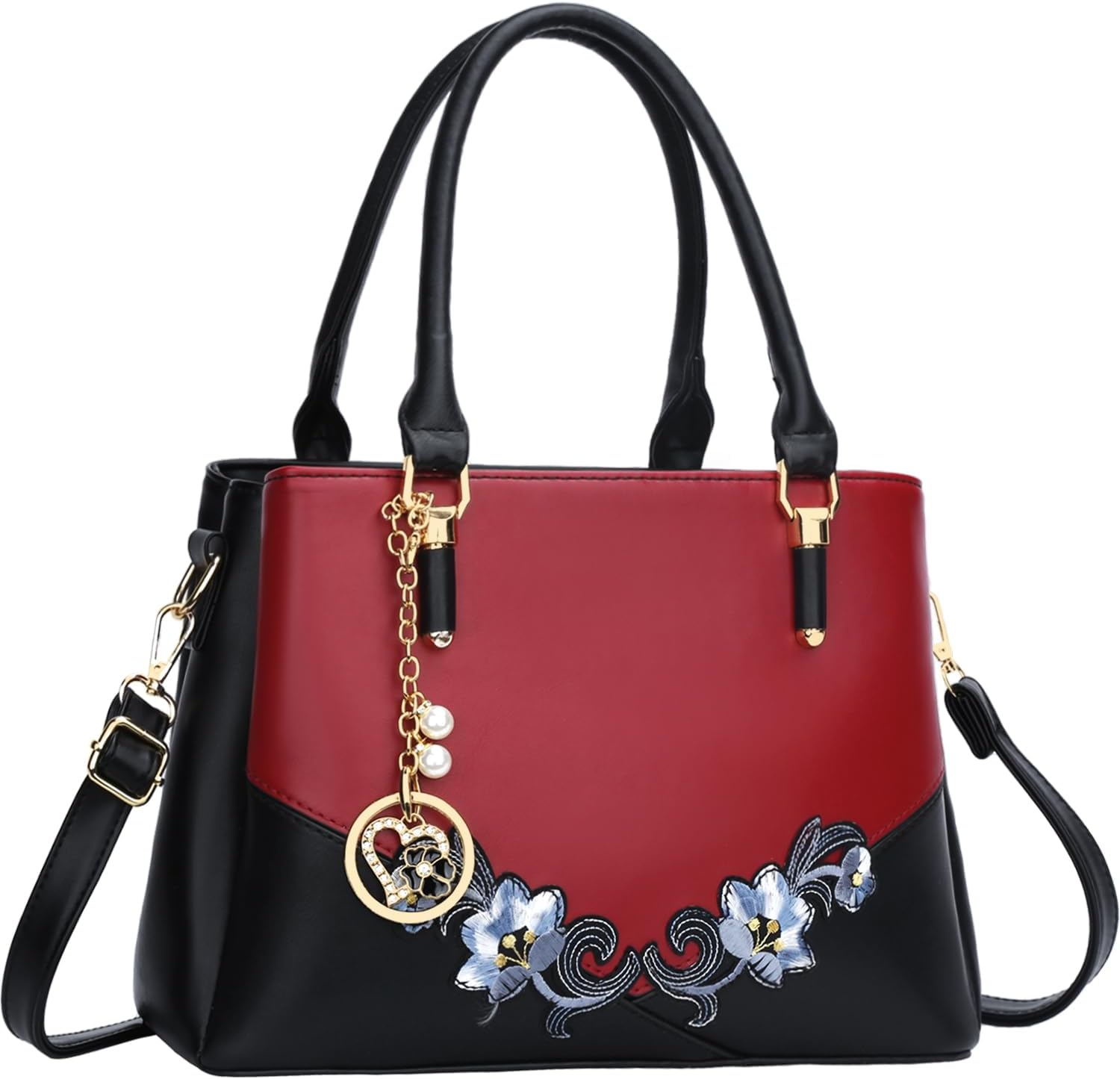 KKXIU 3 Zippered Compartments Handbags for Women - Stylish Satchel