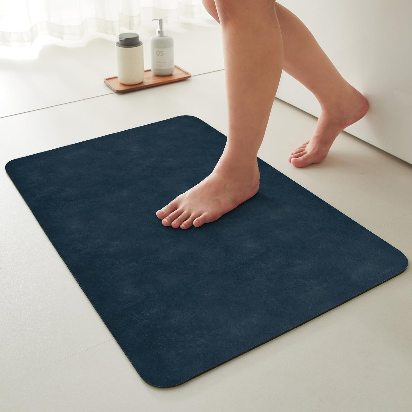 Bathroom Mat Quick Dry Non Slip Washable Thin Absorbent 24x48