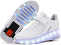 Nsasy Kids Roller Shoes with Wheels and LED Lights - Fun (Style R2KV)