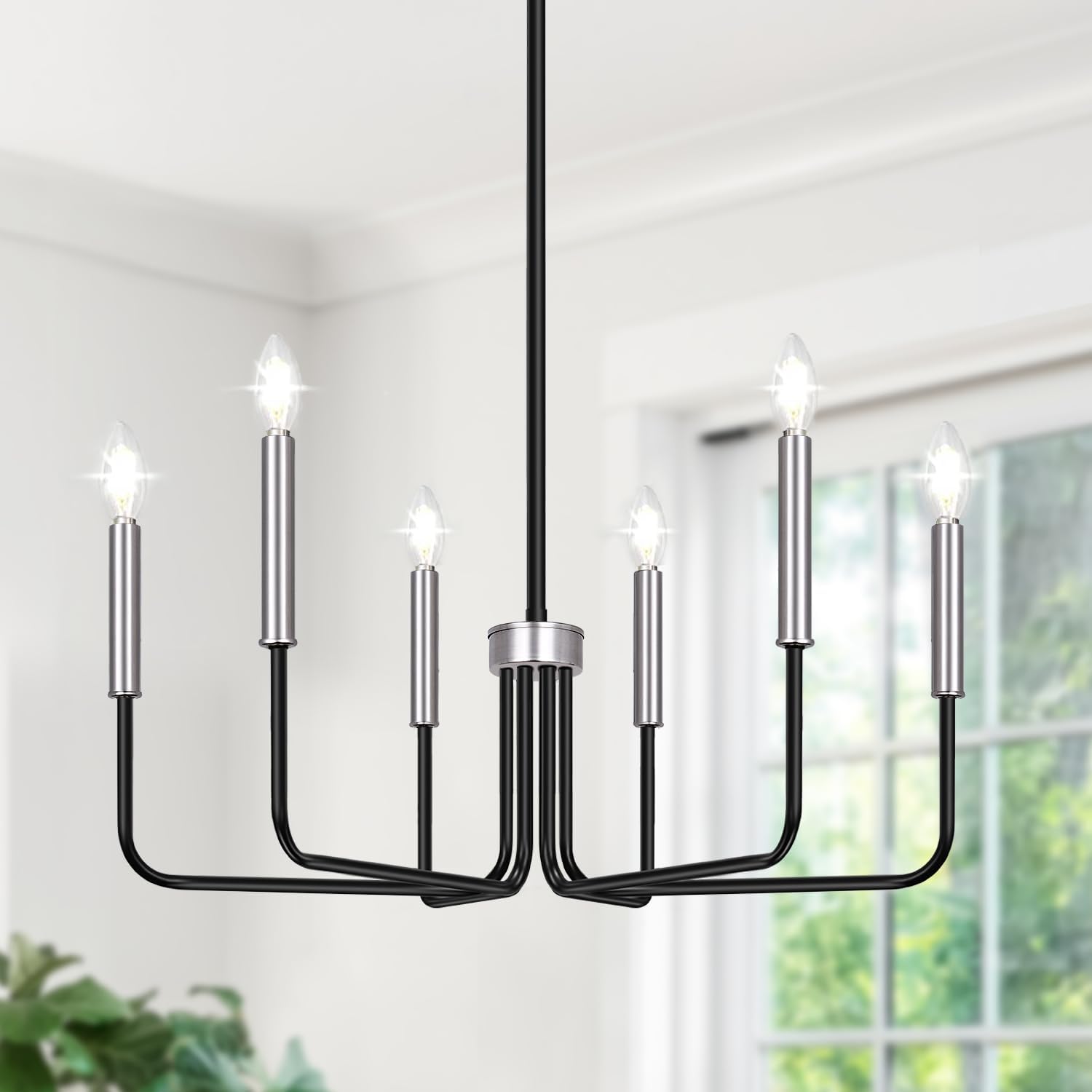 6-Light Farmhouse Chandelier for Stylish Dining Room Lighting