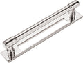 Polished Nickel 6in Center Cabinet Pull Backplate 5-Pack - Solid Zinc