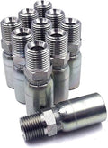(10-Pack) MP-02-02 1/8ft Hose x 1/8ft NPTF Male Crimp Fitting