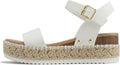 Soda CLIP Women Open Toe Ankle Strap Platform Espadrille - Casual Lift