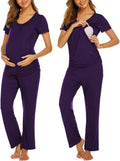 Ekouaer Womens Nursing Pajamas Maternity Breastfeeding Set - Soft Sets