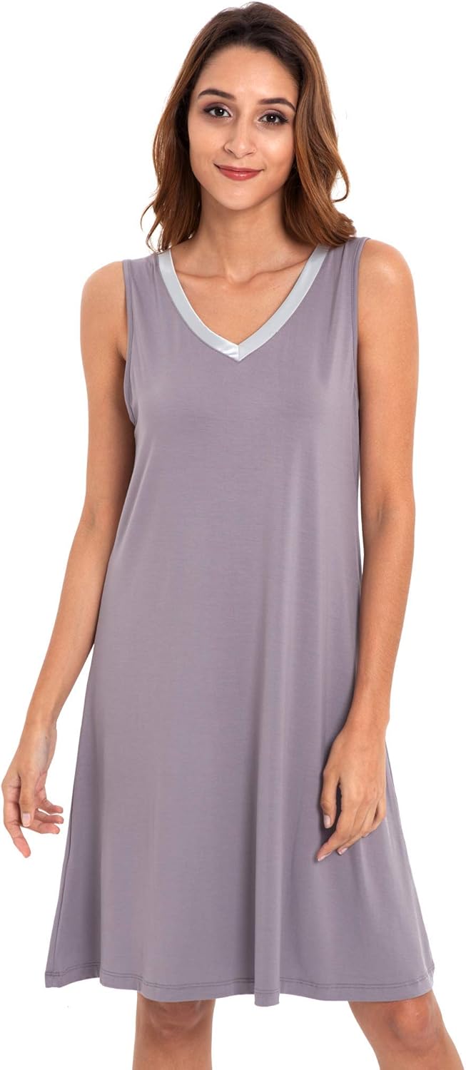 GYS Womens Bamboo-Derived Viscose Nightgowns for Ultimate Comfort