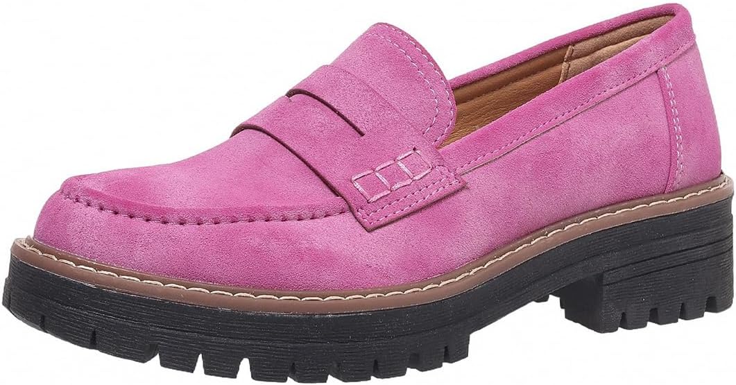 Womens Loafers Shoes Platform Chunky Penny Loafer for Comfort