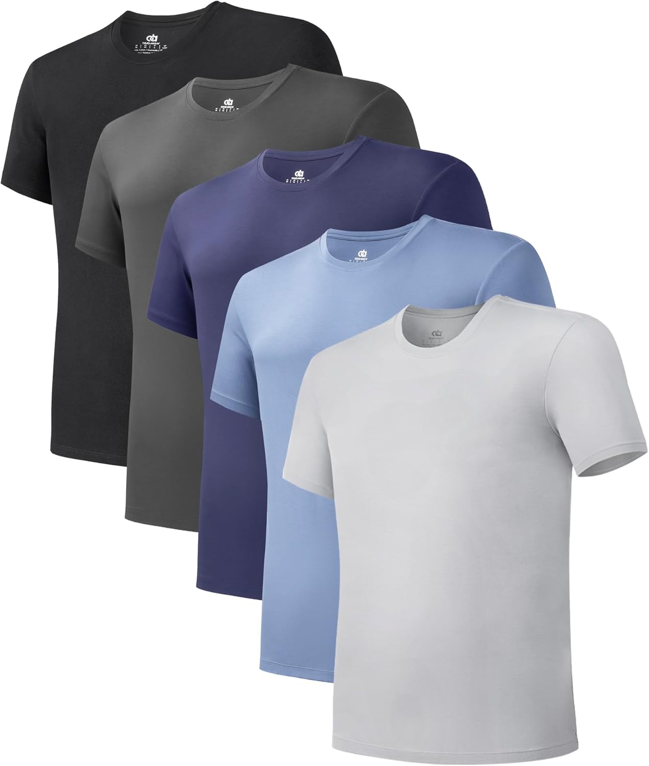 Bamboo Rayon Moisture-Wicking Crewneck Undershirts for Men