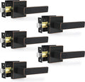 Privacy Door Levers 5 Pack Oil Rubbed Bronze - Heavy Duty Interior