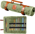 Waxed Canvas Knitting Needle Case (up to 16 in) - Durable Organizer