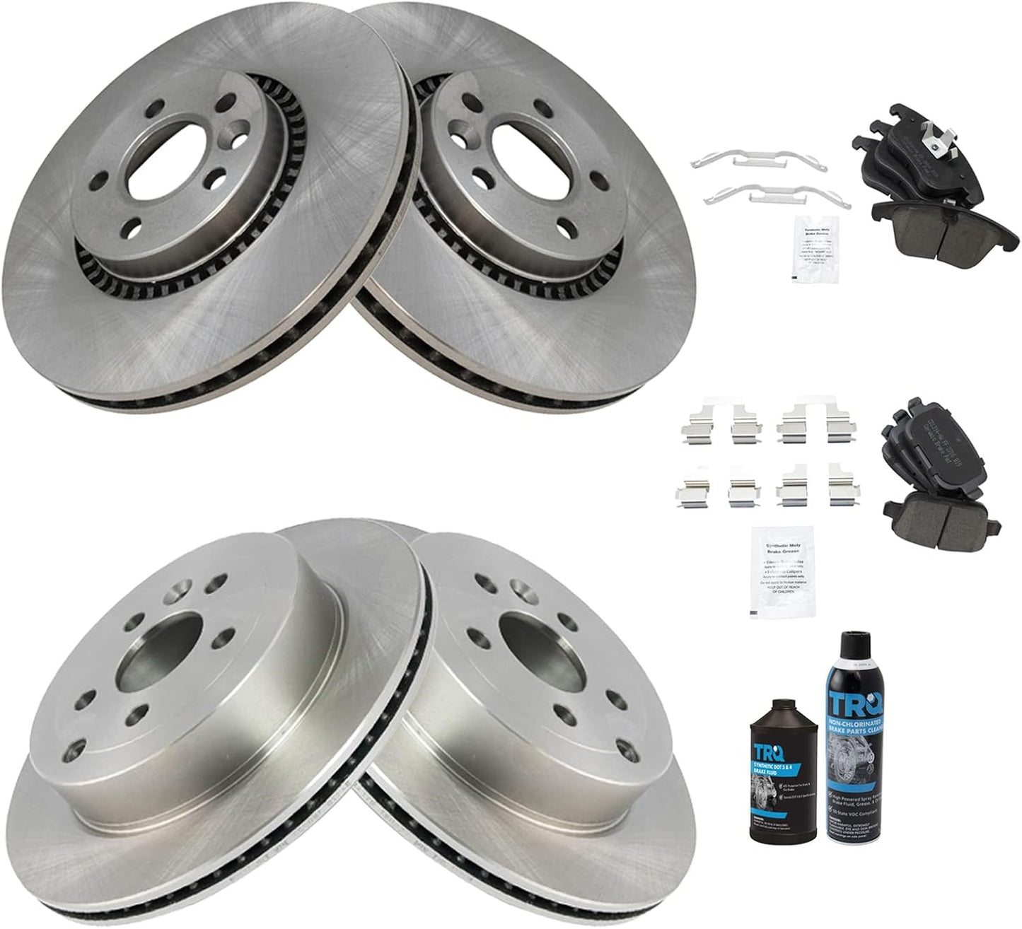 TRQ Brake Pad & Rotor Kit for 2008-2012 Land Rover LR2