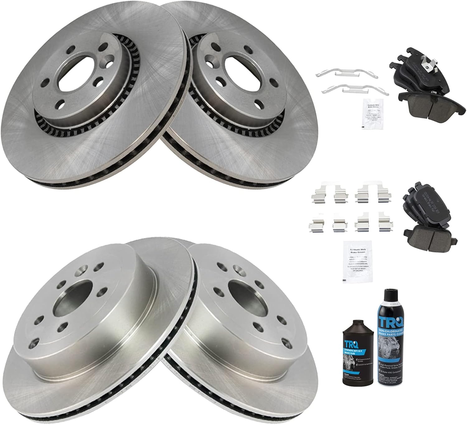 TRQ Brake Pad & Rotor Kit for 2008-2012 Land Rover LR2