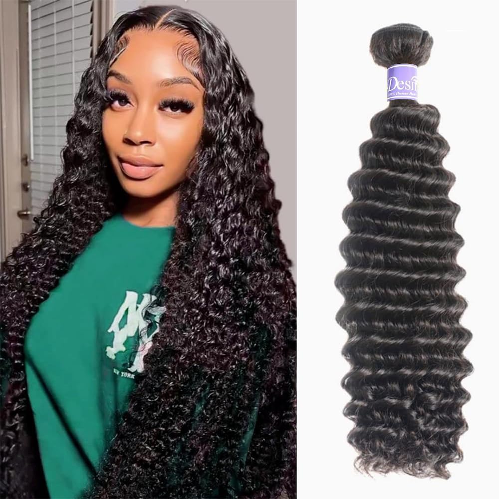 Deep Wave Human Hair Bundles 24Inch 12A Brazilian Quality