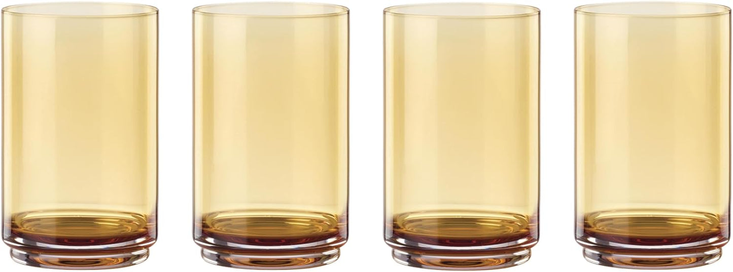 Lenox Tuscany Classics Stackable Coolers Set Of 4 Amber Glass