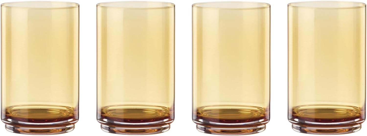 Lenox Tuscany Classics Stackable Coolers Set Of 4 Amber Glass
