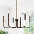 6-Light Farmhouse Chandelier for Dining Room Lighting Fixtures