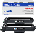 Compatible TN227BK Toner Cartridge 2Pack - High Yield Replacement