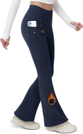 Fleece Lined Flare Leggings for Women - Warm Waterproof Winter Pants