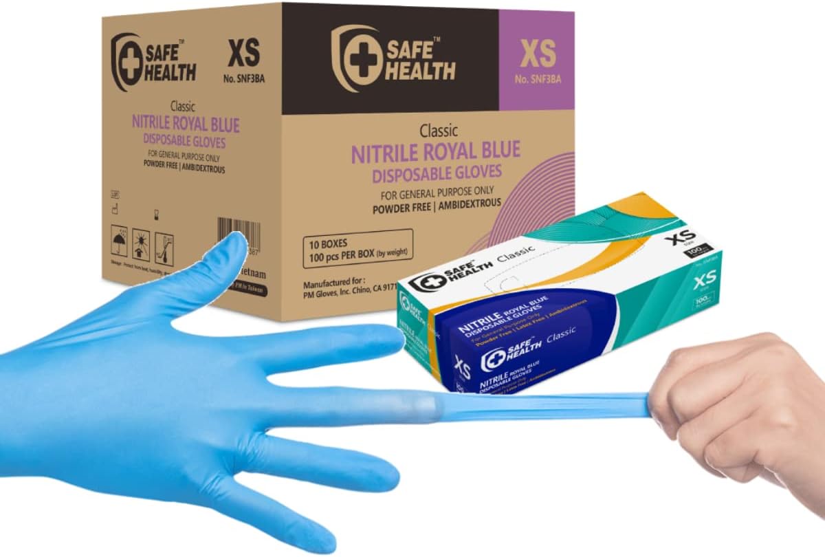 Safe Health Nitrile Disposable Gloves for Food and Industrial Use