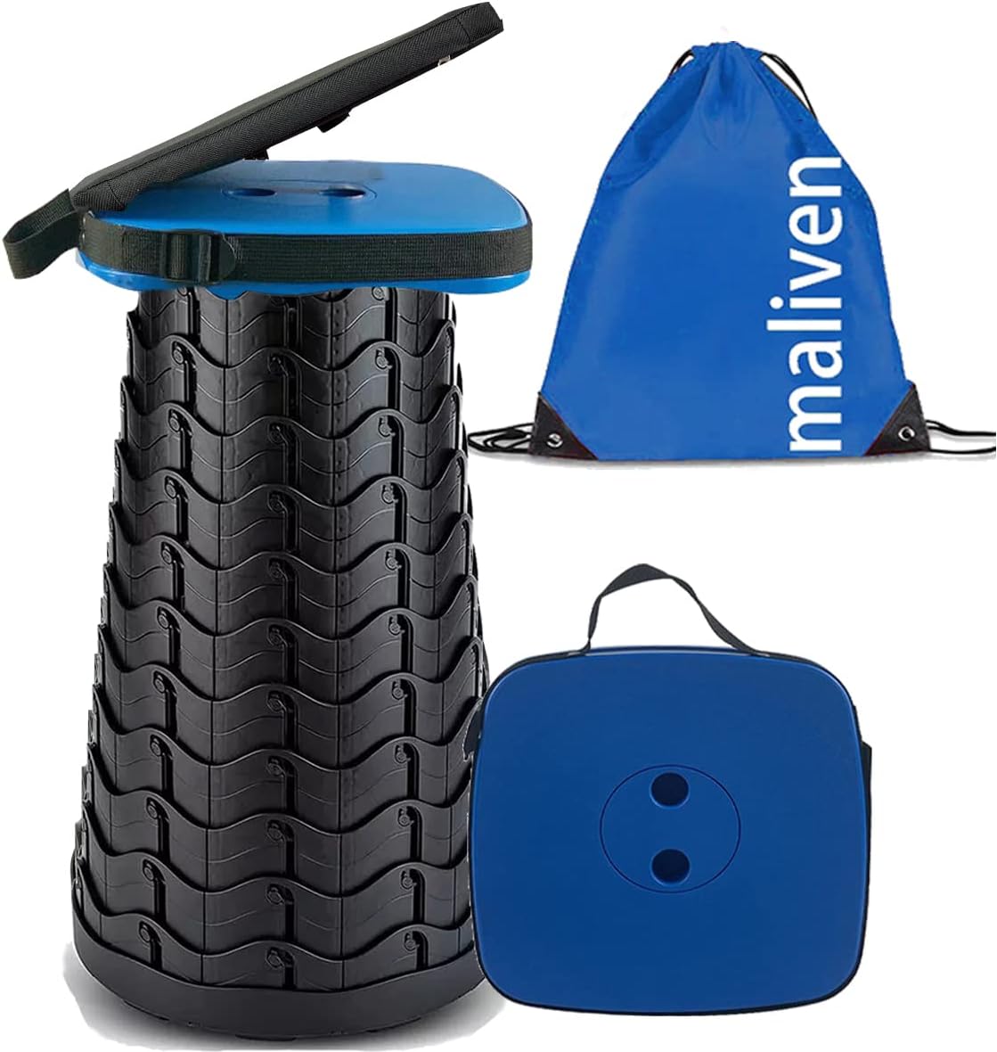 Collapsible Camping Stool with Cushion for Outdoor Comfort