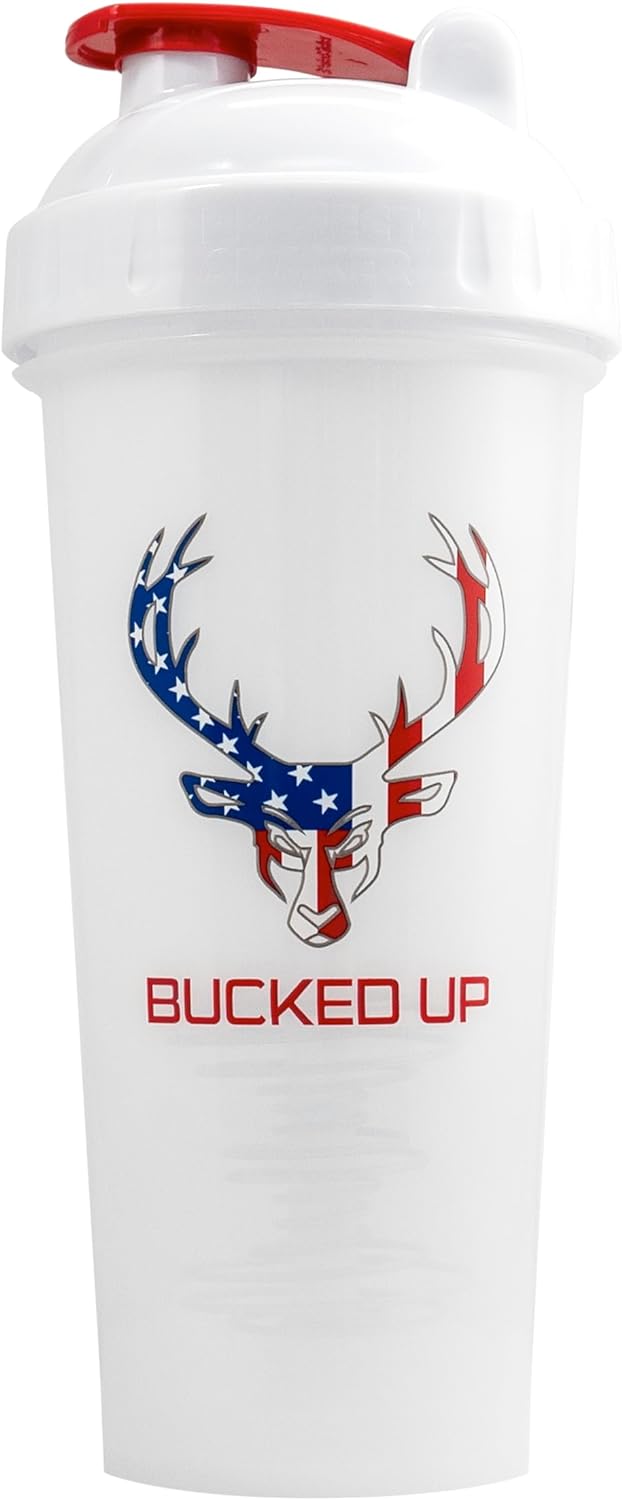Bucked Up Patriotic Shaker Bottle, 28oz, Leak-Proof