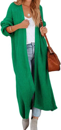 Women's Oversized Long Cardigan Sweater - Thick Knit Duster Coat