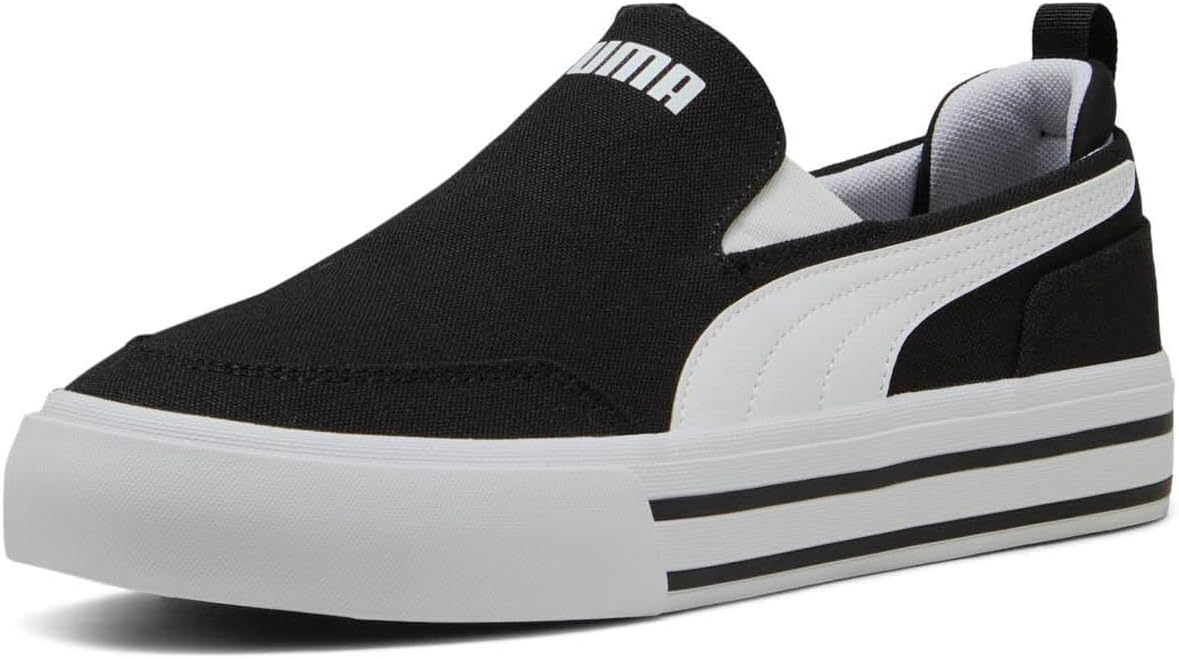 PUMA Men's Court Classic Vulc Slip On Shoes for Effortless Style