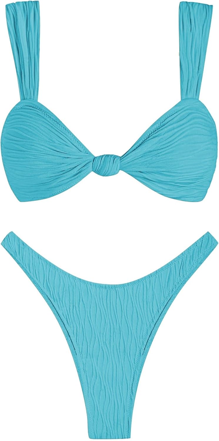 ZAFUL 2025 Cheeky Bikini Sets for Women High Cut Swimsuit