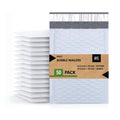 Poly Bubble Mailers 12.5x19 in 50 Pack - Waterproof Padded Envelopes