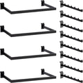 12 Pack Slatwall Accessories Kit with Hangrails and Waterfall Hooks