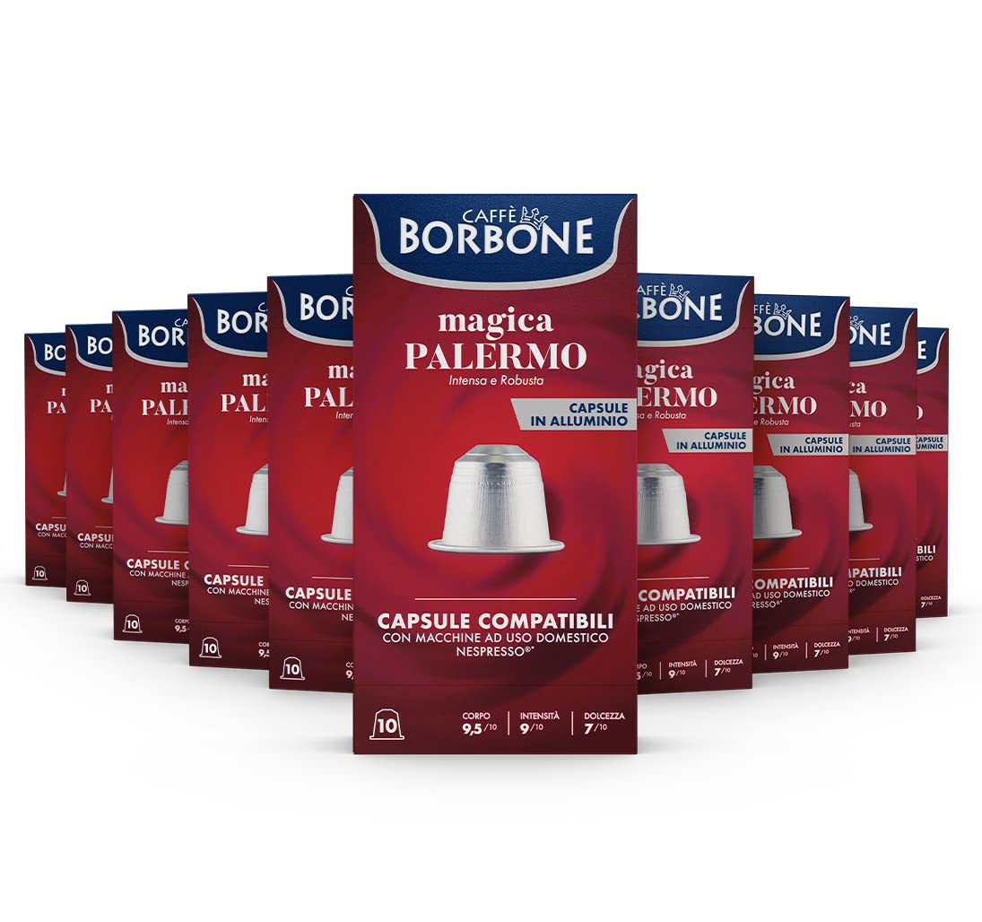 Caffe Borbone Aluminum Coffee Pods for Nespresso Machines 100 Count