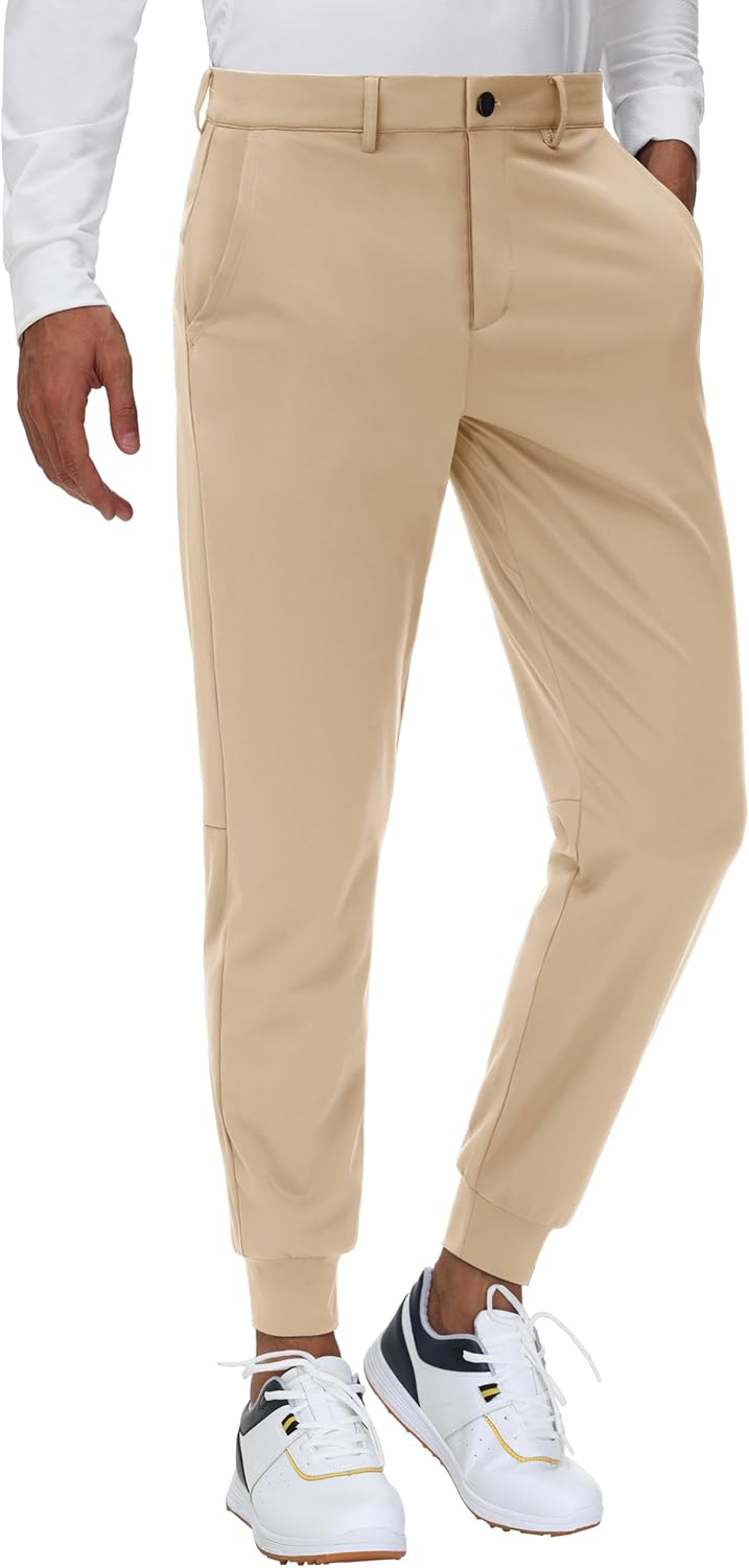 JWM Men's Stretch Golf Joggers Pants for Casual and Work Wear
