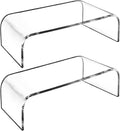 AMT Premium Acrylic Monitor Stand Clear - Heavy-Duty Riser for Desk