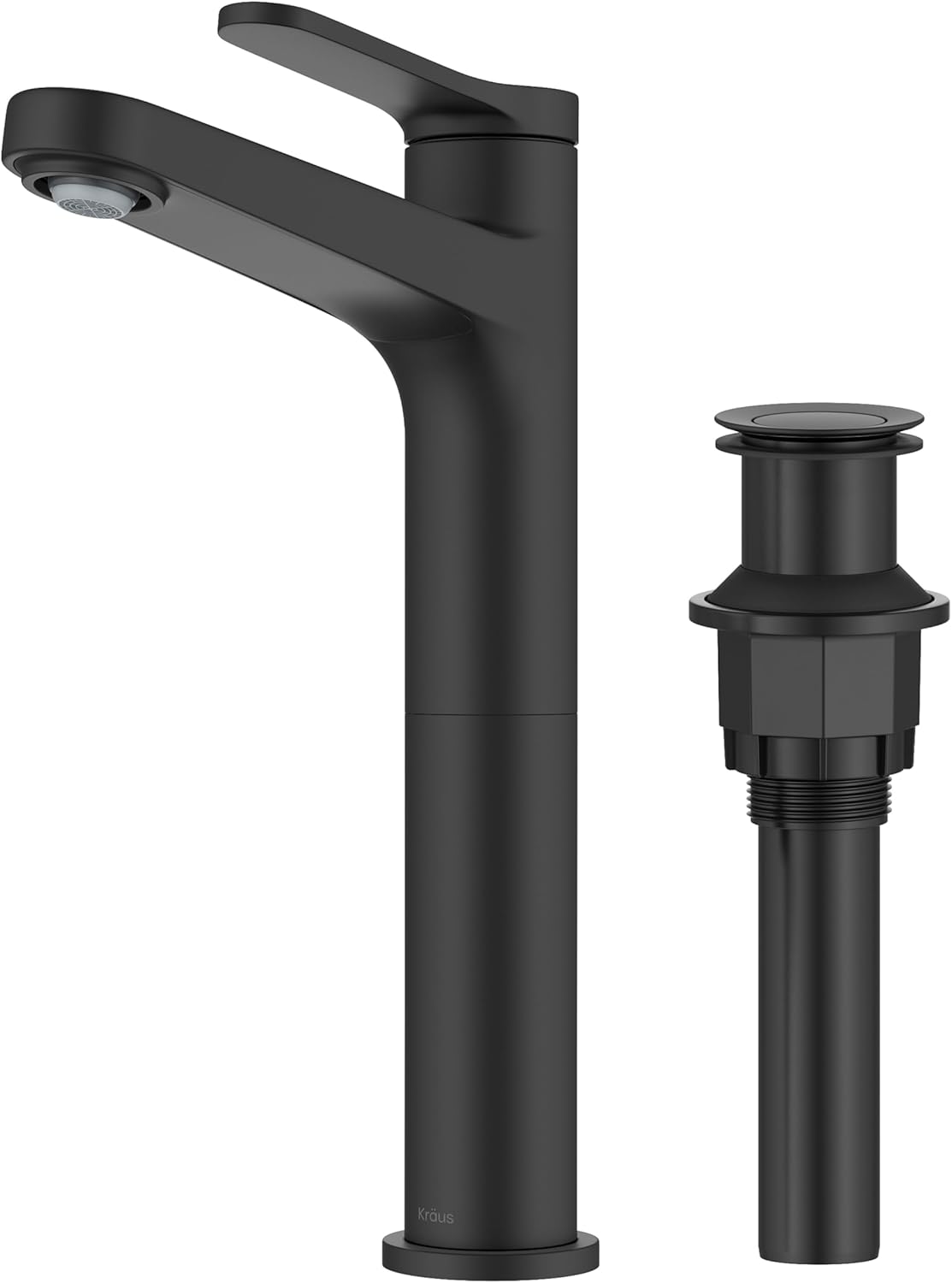 KRAUS Indy Bathroom Faucet for Vessel Sink in Matte Black Finish