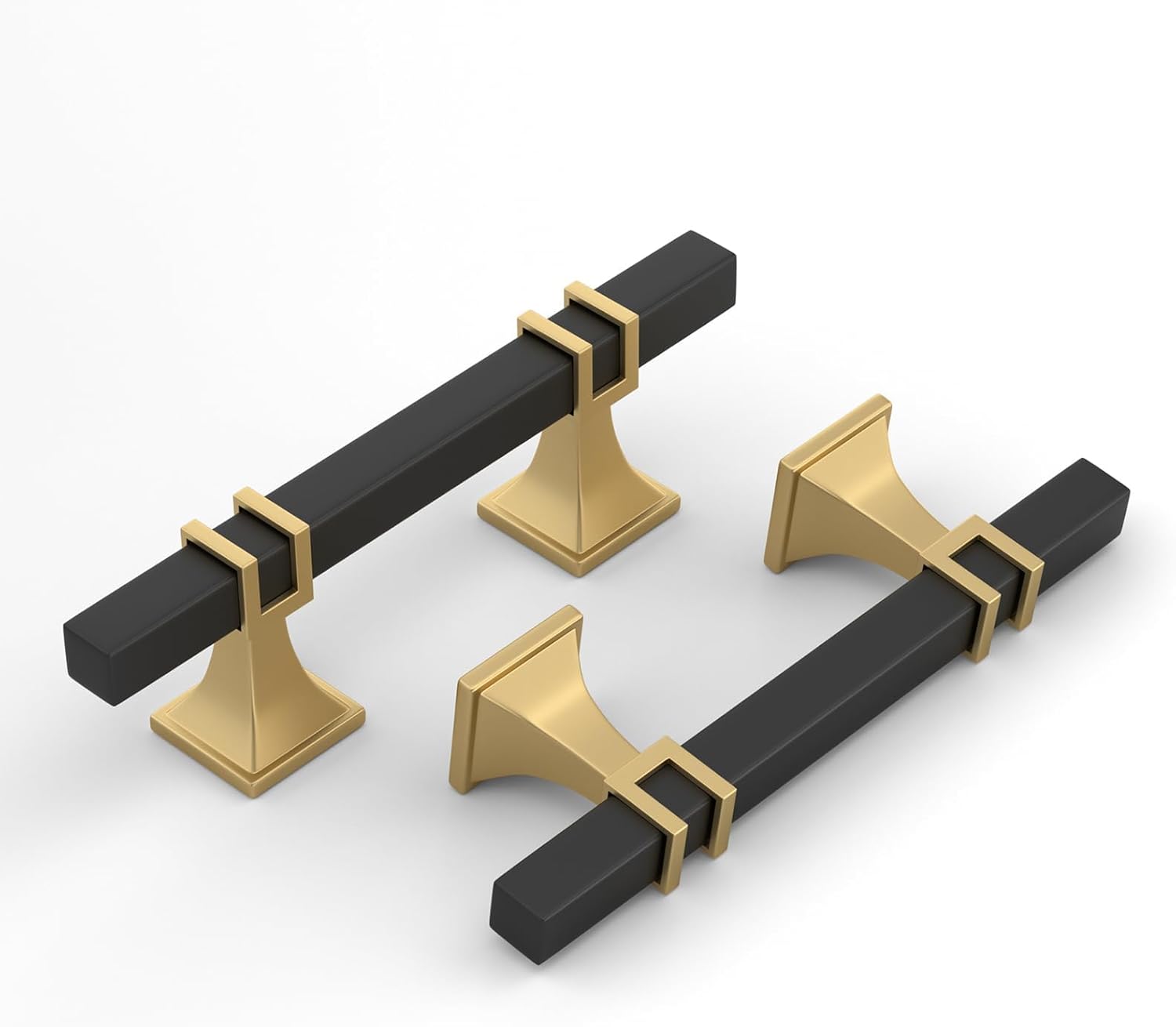 25 Pack 3 Inch Black and Gold Cabinet Pulls for Modern Kitchens