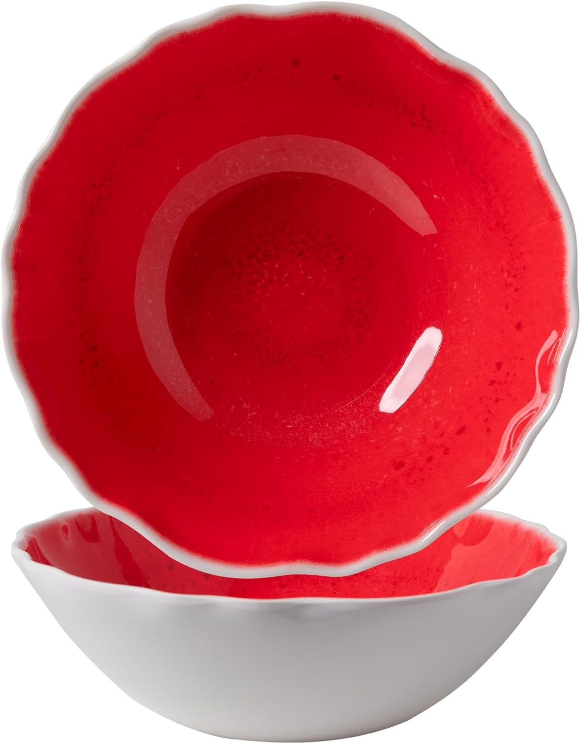 Melamine Large Serving Bowls Set of 2, Unbreakable and Stylish