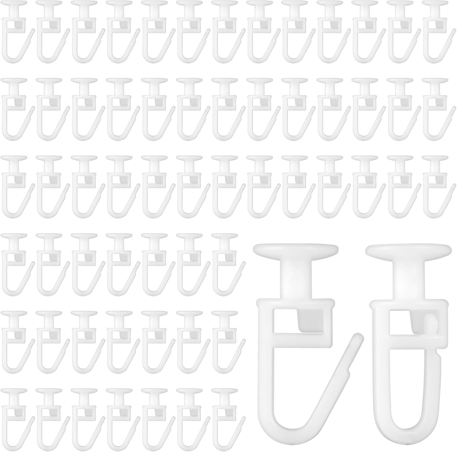Lockable Curtain Hooks Set for Easy Rail Gliding