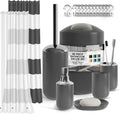 Clara Clark Bathroom Set - 20PC Gray Bathroom Accessories Set