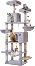 76-In Cat Tree Tower for Indoor Cats - Multi-Level Condo