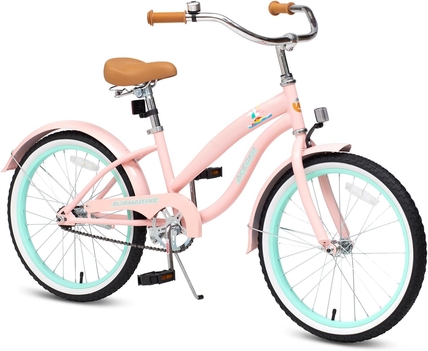 ACEGER Girls Beach Cruiser Bike for Kids 5-13 Years Old